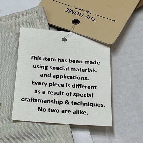 The Home Throw Pillow Covers Floral Birds 18x18 Embroidered Textured Cotton - Picture 8 of 12